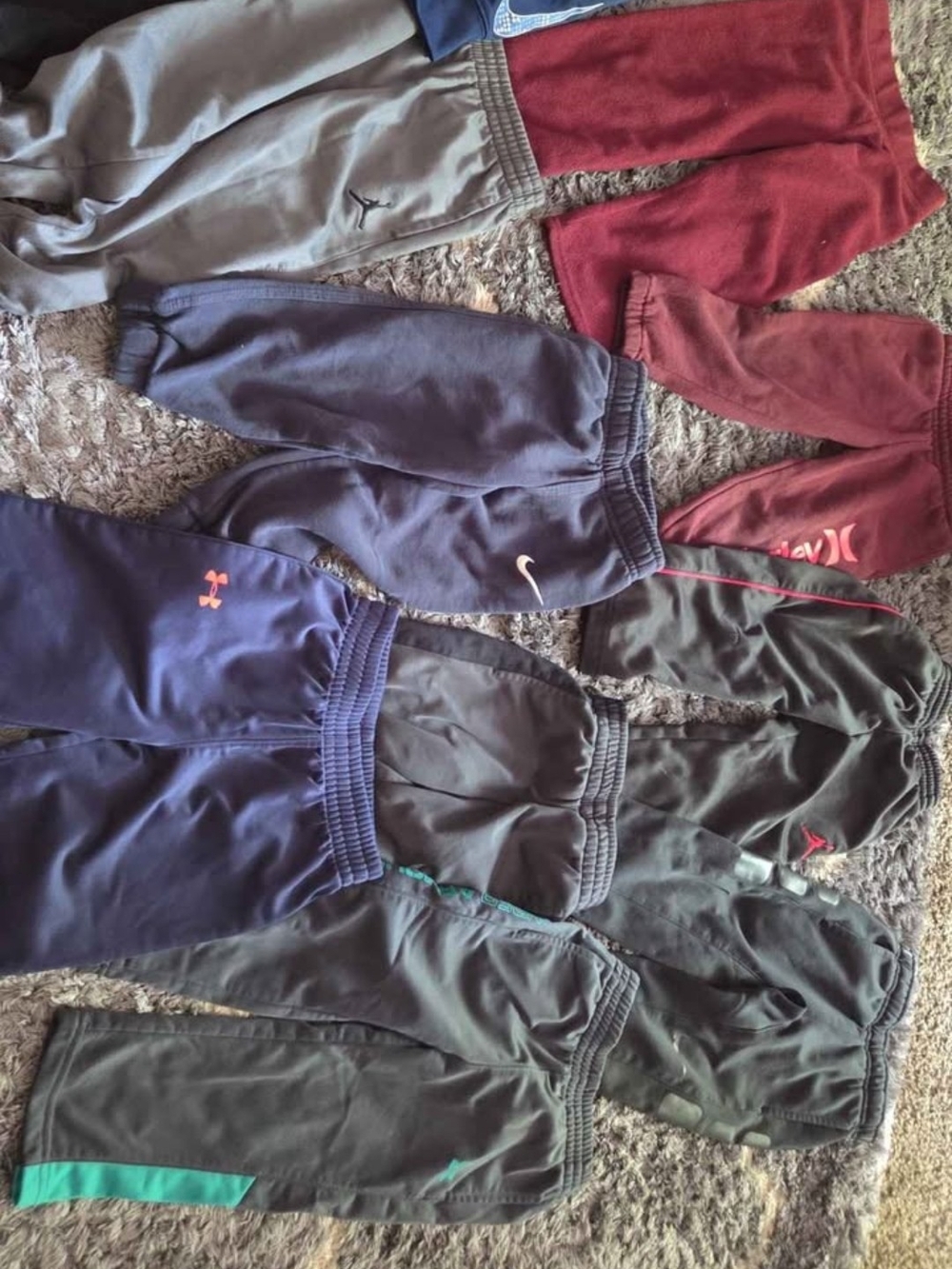 Under Armour Kids Jogger Pants Bundle - Navy, Black, Gray, Maroon